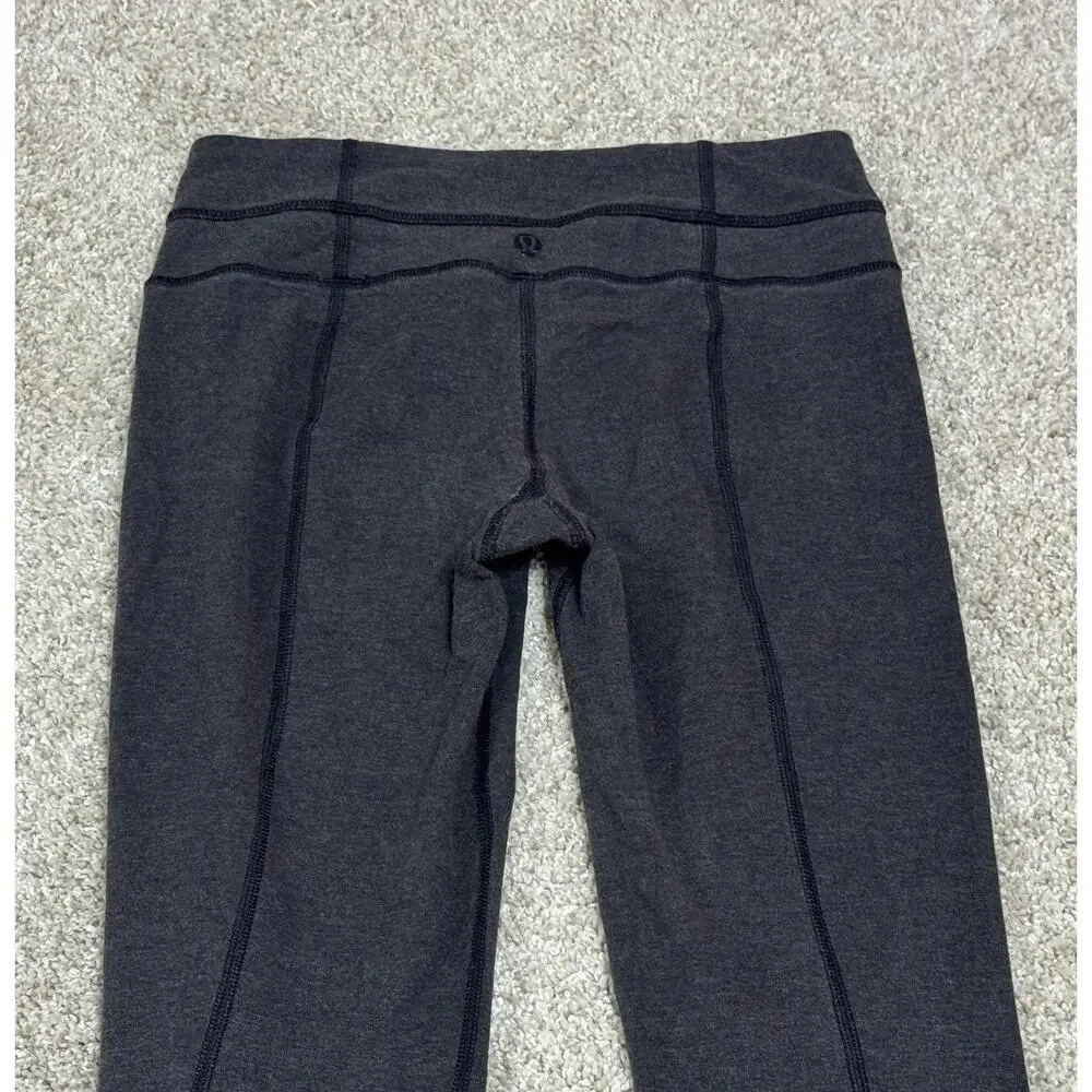 Lululemon Skinny Groove Pant Full-On Luon Yoga Leggings Size 2 Gray